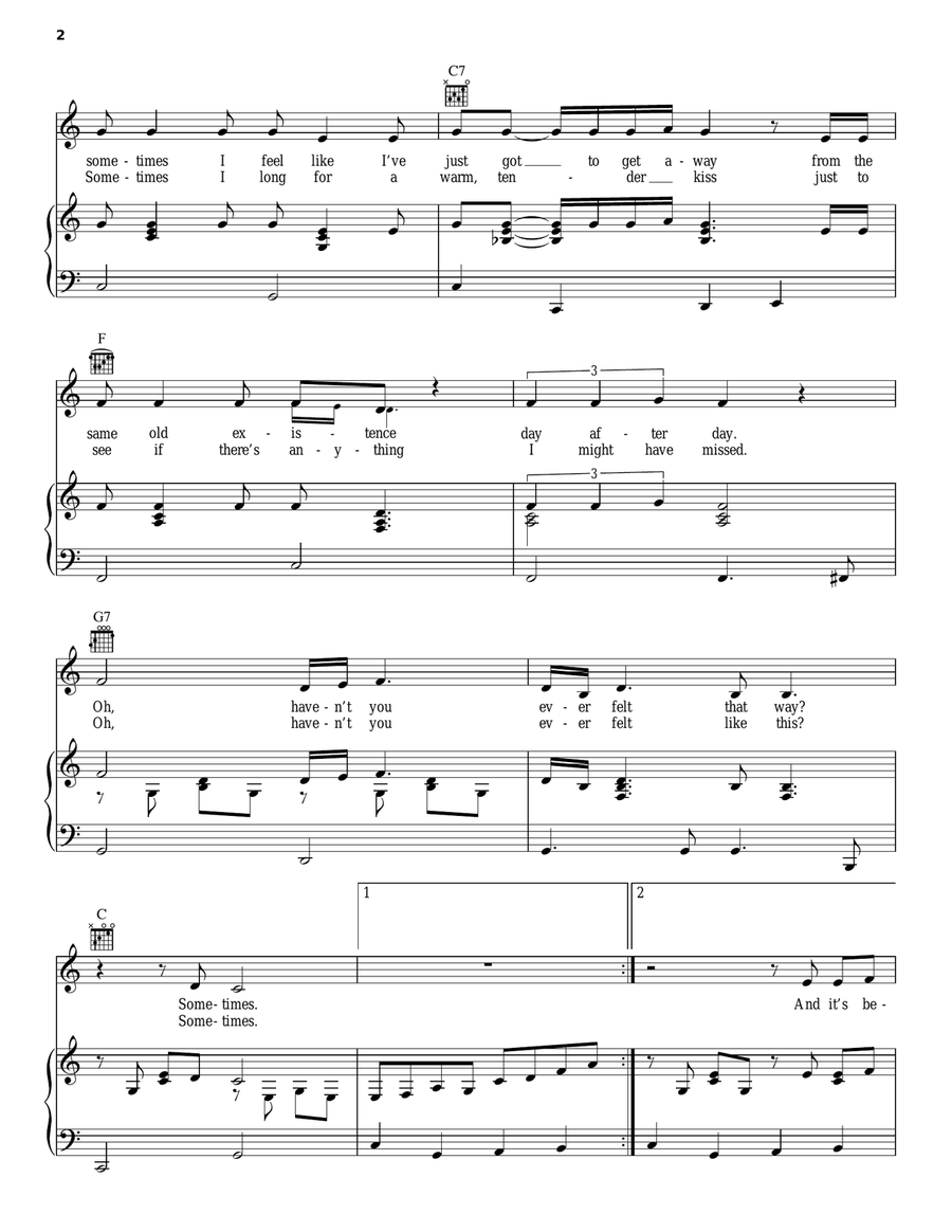 Sometimes Acoustic Guitar scores gallery preview page 2
