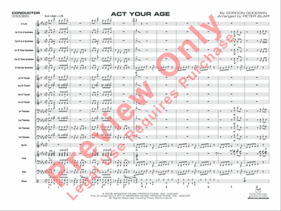 Act Your Age Jazz Ensemble scores gallery preview page 4