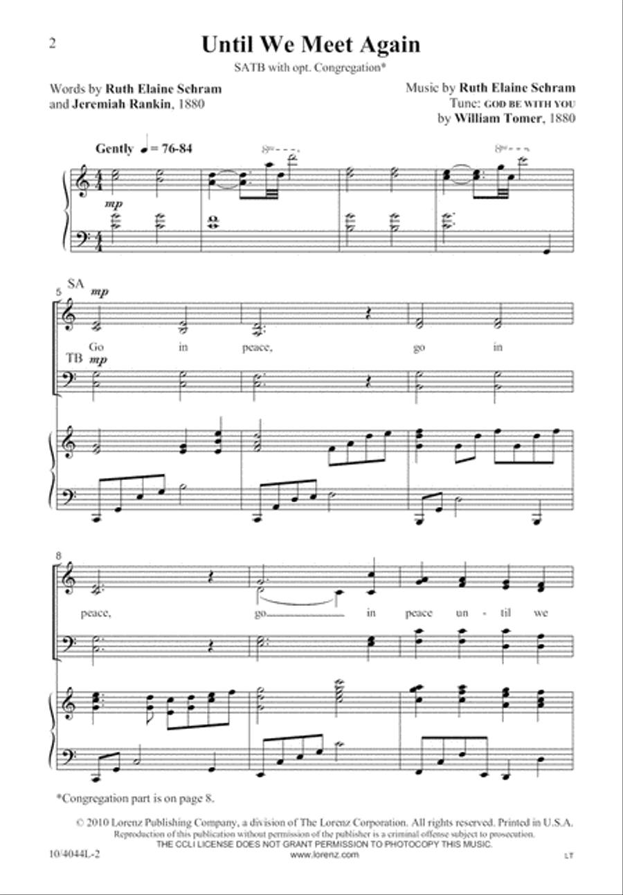 Until We Meet Again 4-Part scores gallery preview page 3