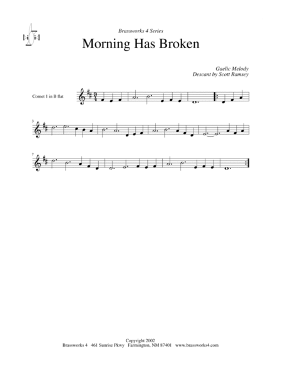 Morning Has Broken Morning Has Broken Brass Quartet scores gallery preview page 3