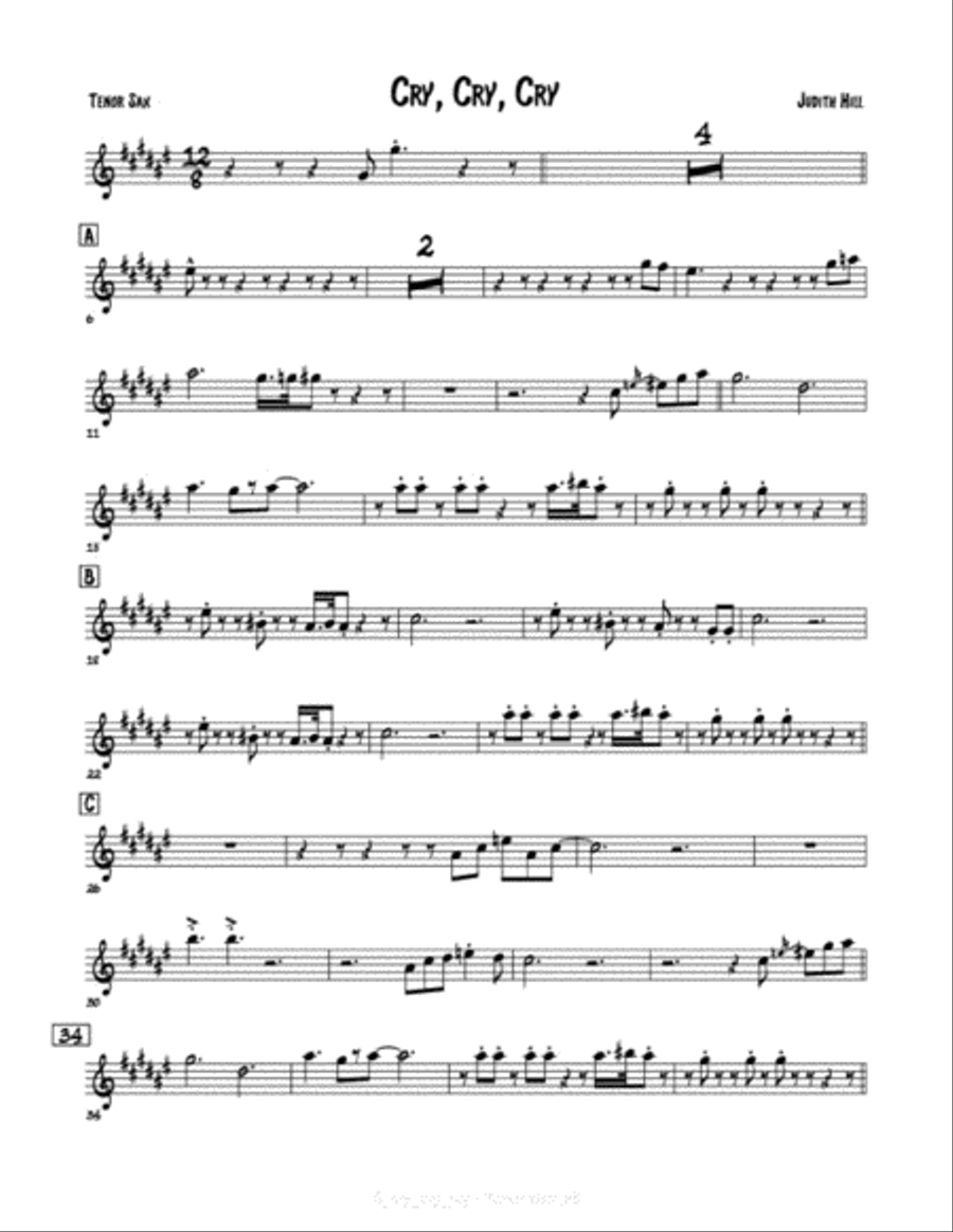 Cry, Cry, Cry Small Ensemble scores gallery preview page 5