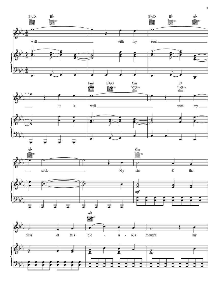 It Is Well It Is Well Piano, Vocal, Guitar scores gallery preview page 3
