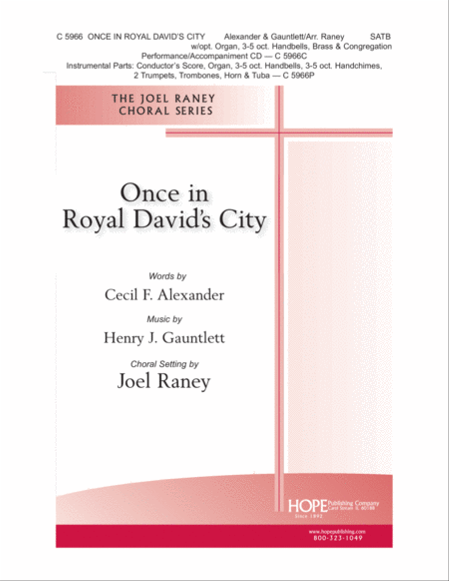 Once in Royal David's City 4-Part scores gallery preview page 1