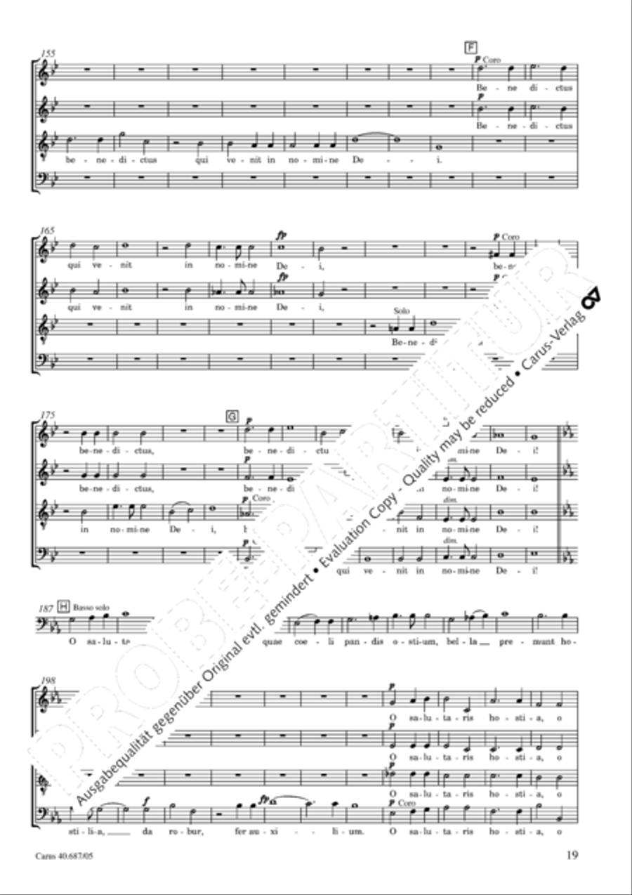 Missa sacra C Minor 4-Part scores gallery preview page 20