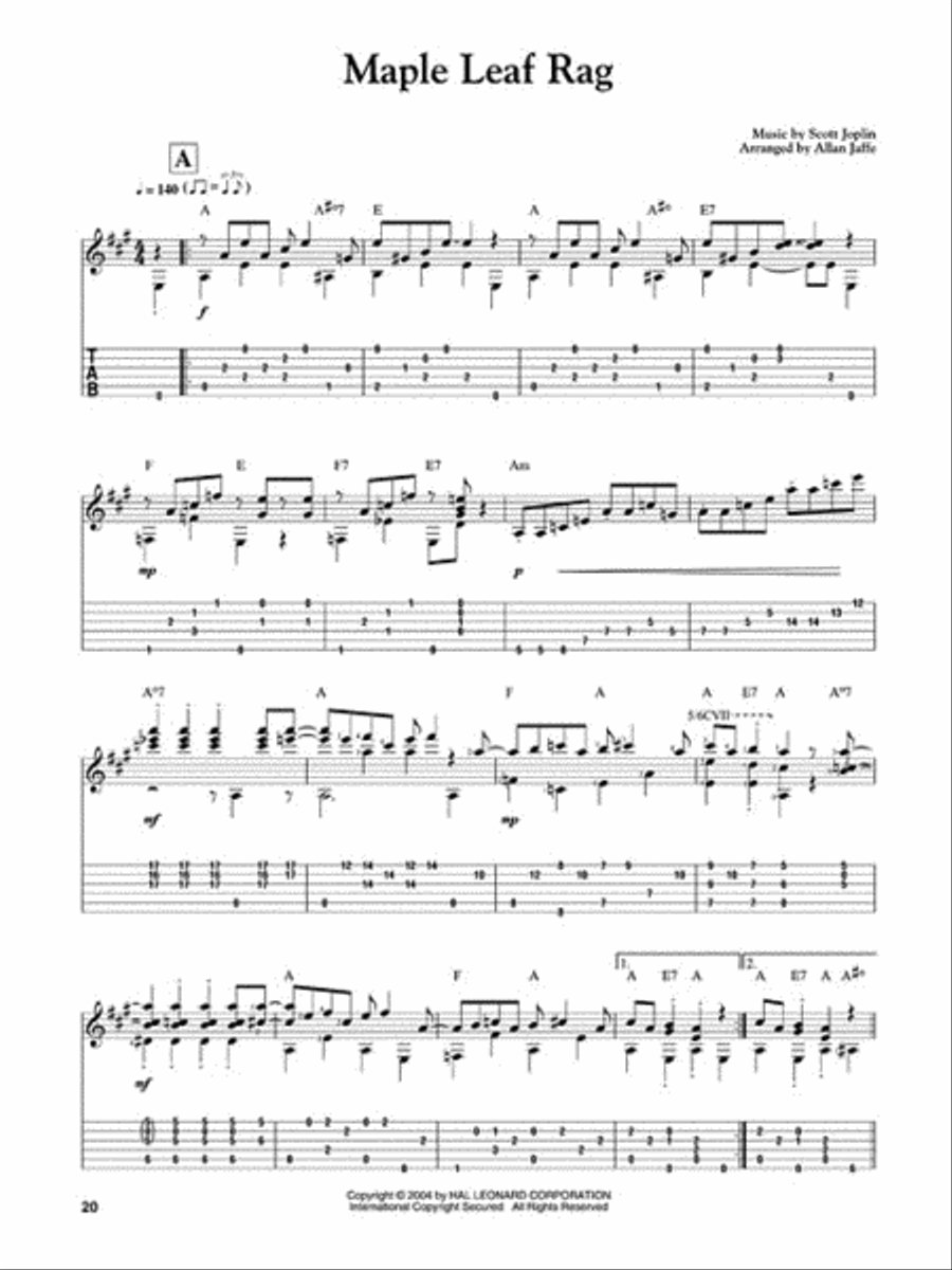 Ragtime Guitar Guitar Tablature scores gallery preview page 5