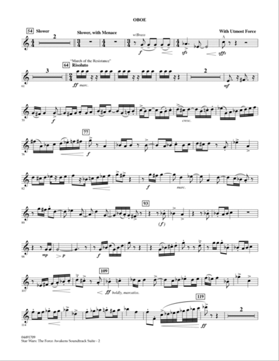 Star Wars: The Force Awakens Soundtrack Suite - Oboe Oboe scores gallery preview page 2