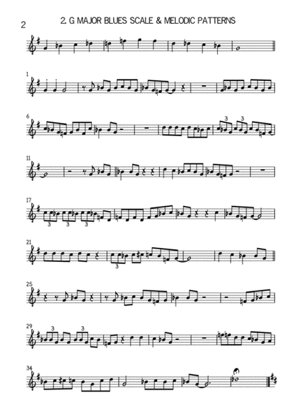 Playing The Blues volume 1 for Concert Pitch Treble Clef instruments