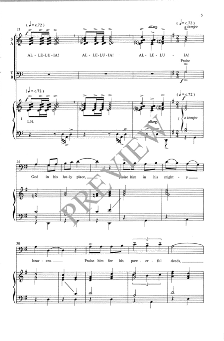 Praise God! Praise God! 4-Part scores gallery preview page 6