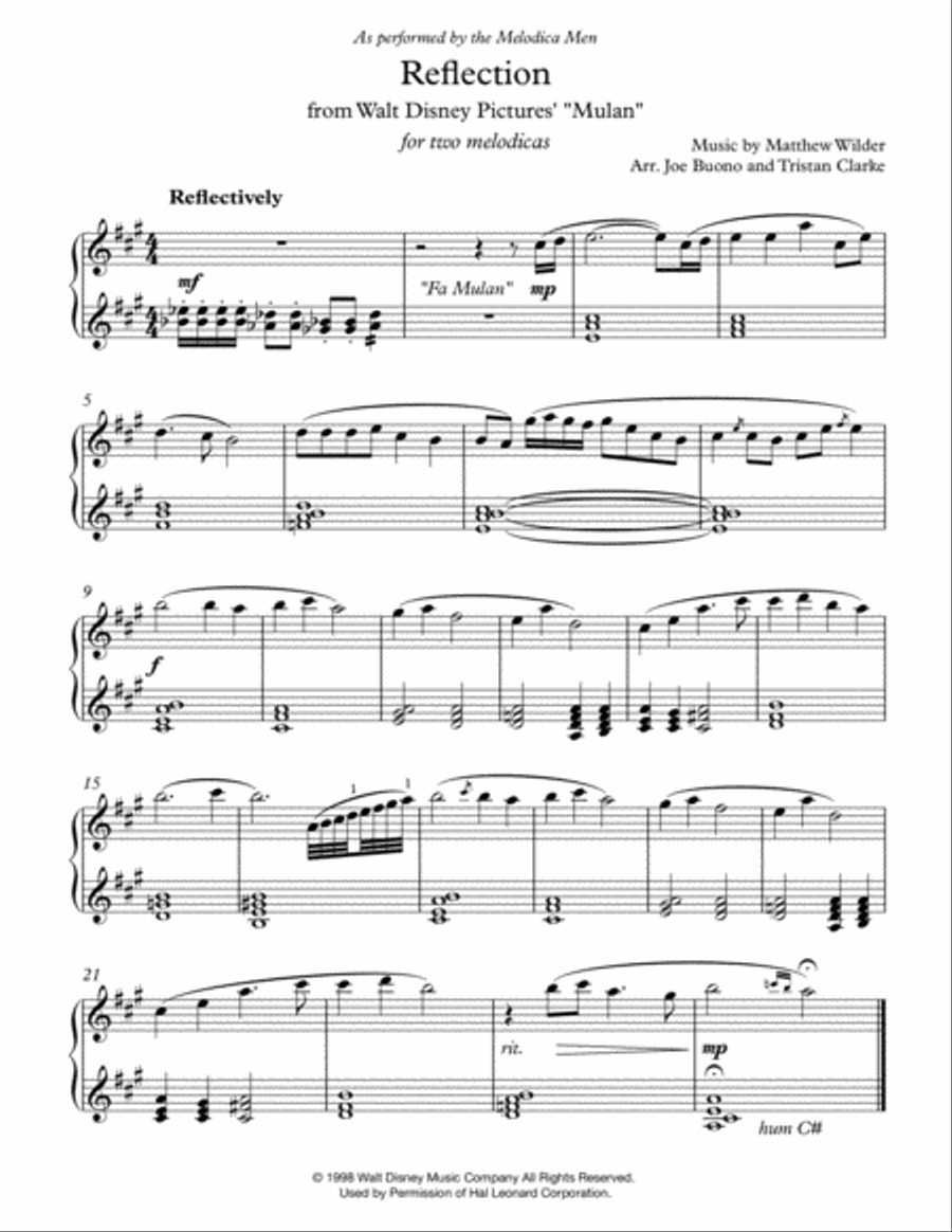 Reflection Set of Parts scores gallery preview page 1