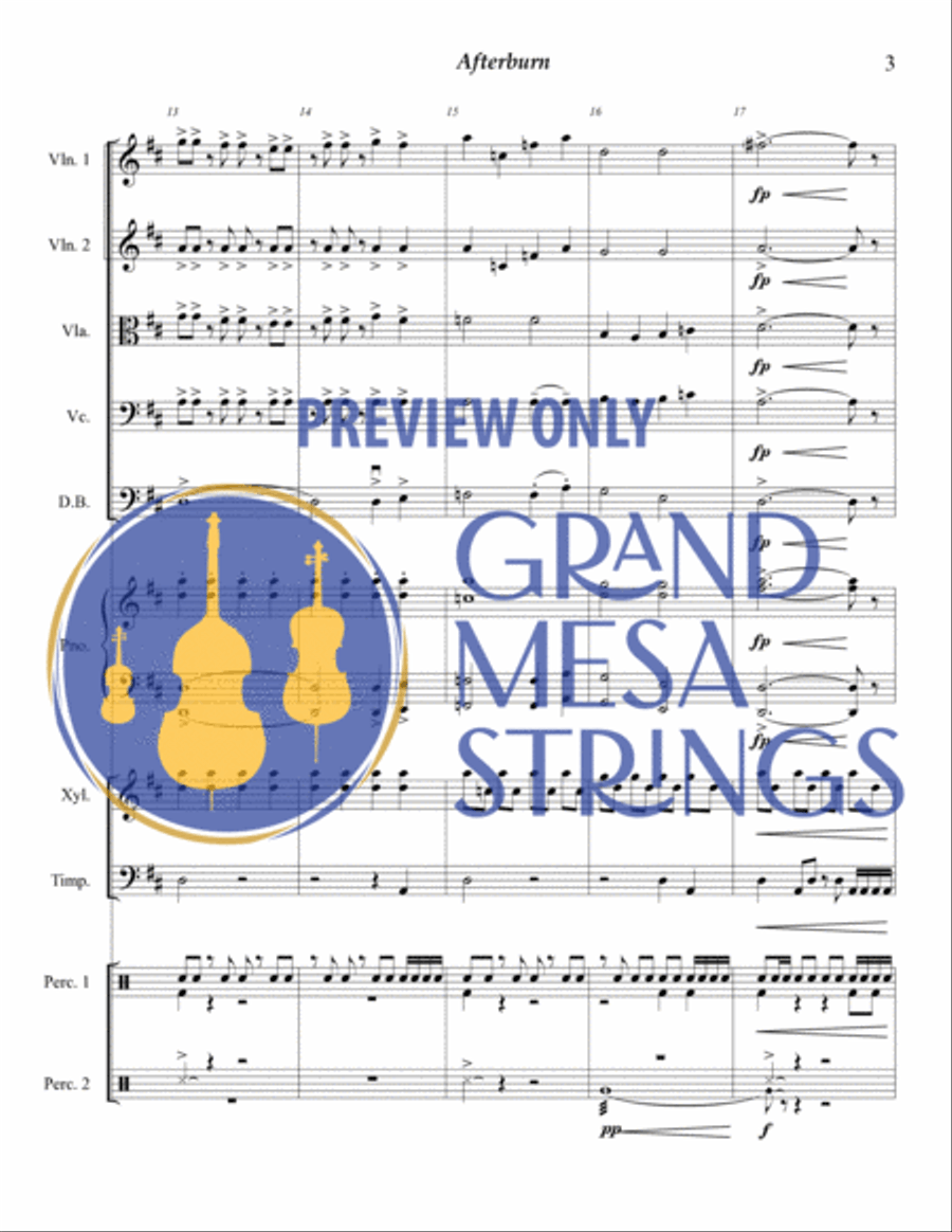 Afterburn for Strings & Percussion String Orchestra scores gallery preview page 4