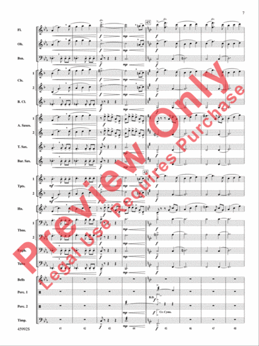 Nostalgia Concert Band scores gallery preview page 8