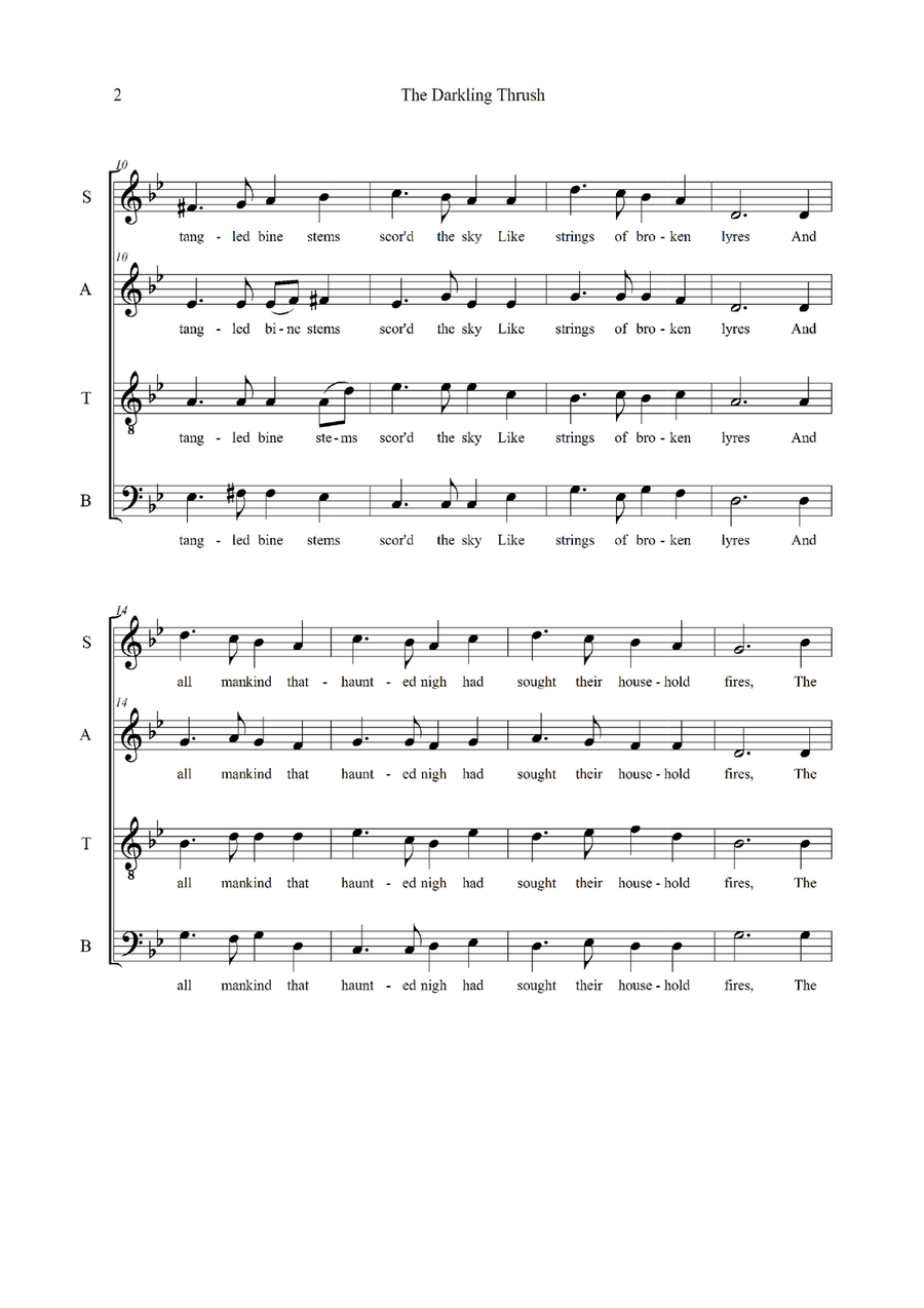 The Darkling Thrush The Darkling Thrush 4-Part scores gallery preview page 5