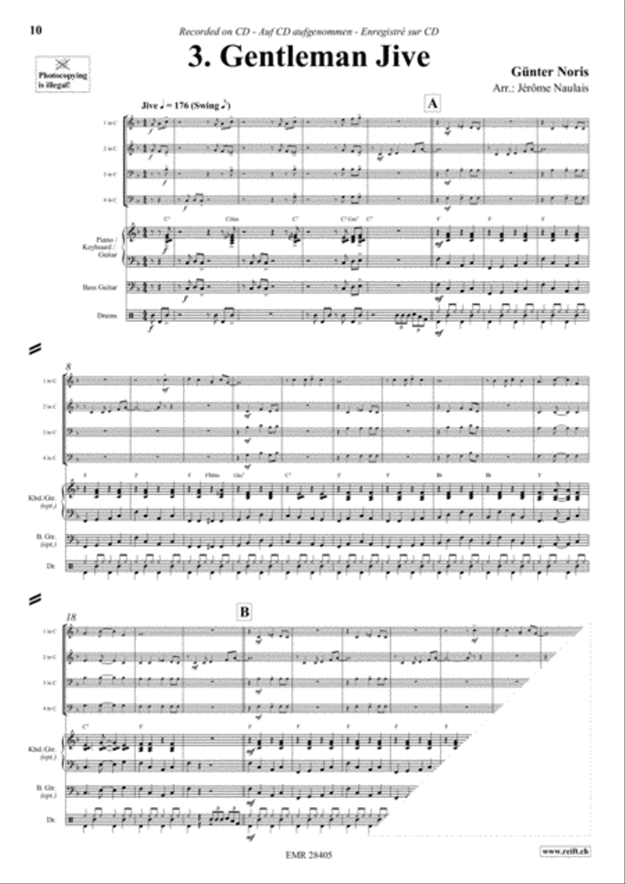 Let's Dance Volume 1 Brass Ensemble scores gallery preview page 5