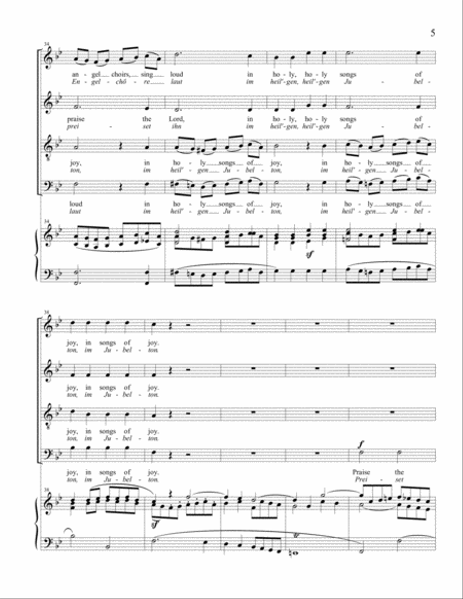 Worlds Sing (Hallelujah from the Mount of Olives - SATB) 4-Part scores gallery preview page 5