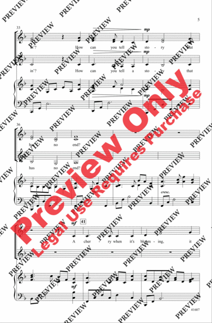 I Gave My Love a Cherry I Gave My Love a Cherry Women's Choir scores gallery preview page 5