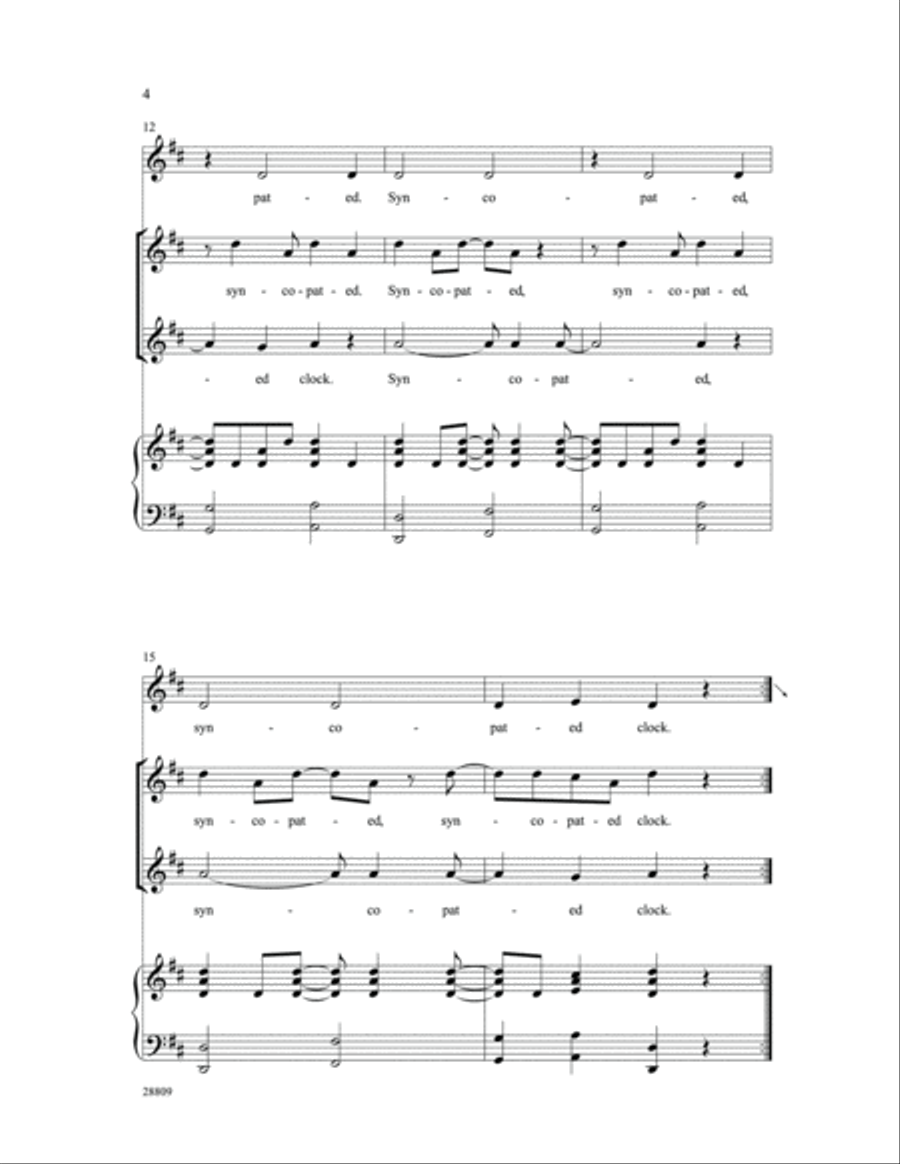 The Syncopated Clock 2-Part scores gallery preview page 3