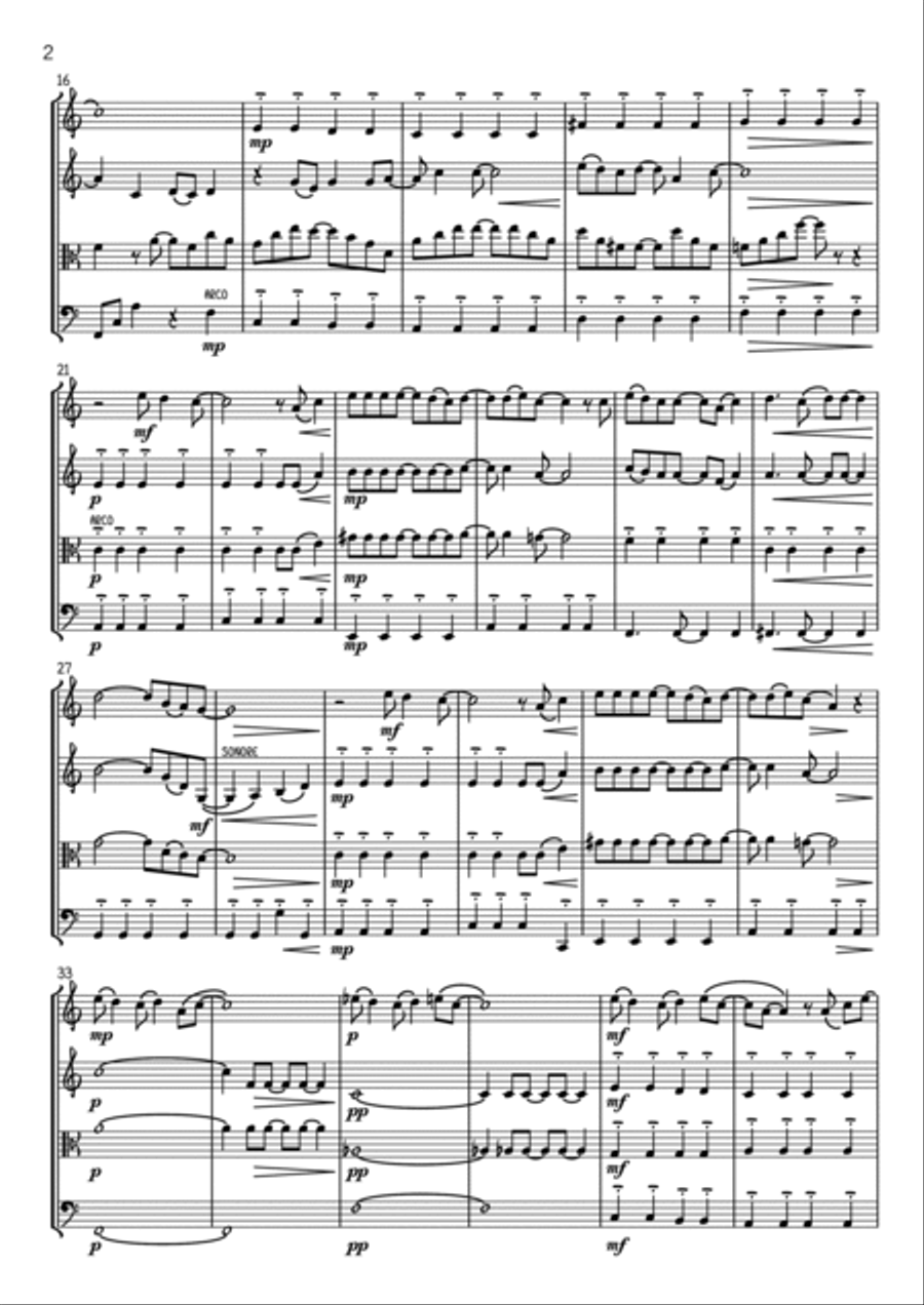 Half The World Away Half The World Away String Quartet scores gallery preview page 2