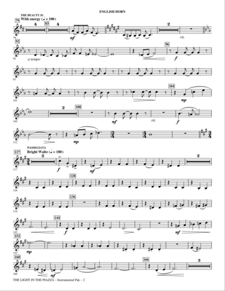 The Light In The Piazza (Choral Highlights) (arr. John Purifoy) - English Horn Choir scores gallery preview page 2