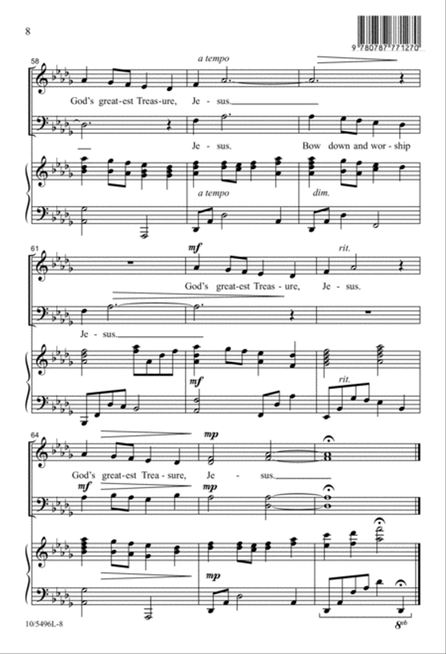 God's Greatest Treasure God's Greatest Treasure 4-Part scores gallery preview page 8