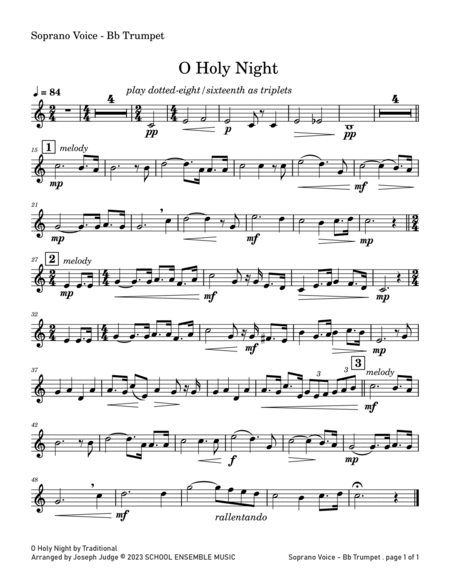 O Holy Night for Brass Quartet in Schools image number null