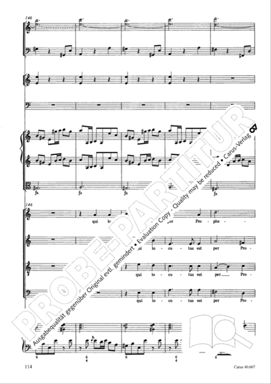 Mass in time of war (Missa in tempore belli) 4-Part scores gallery preview page 124