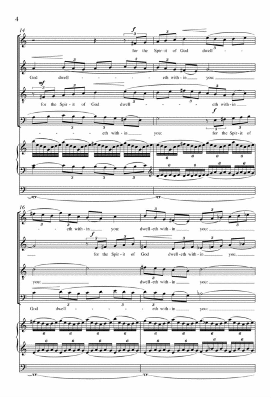Behold the Tabernacle of God 4-Part scores gallery preview page 4