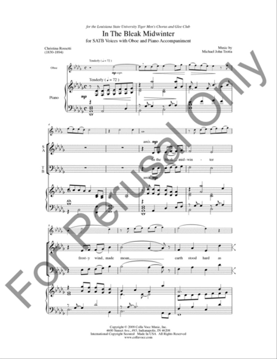 In The Bleak Midwinter (Choral Score) 4-Part scores gallery preview page 2
