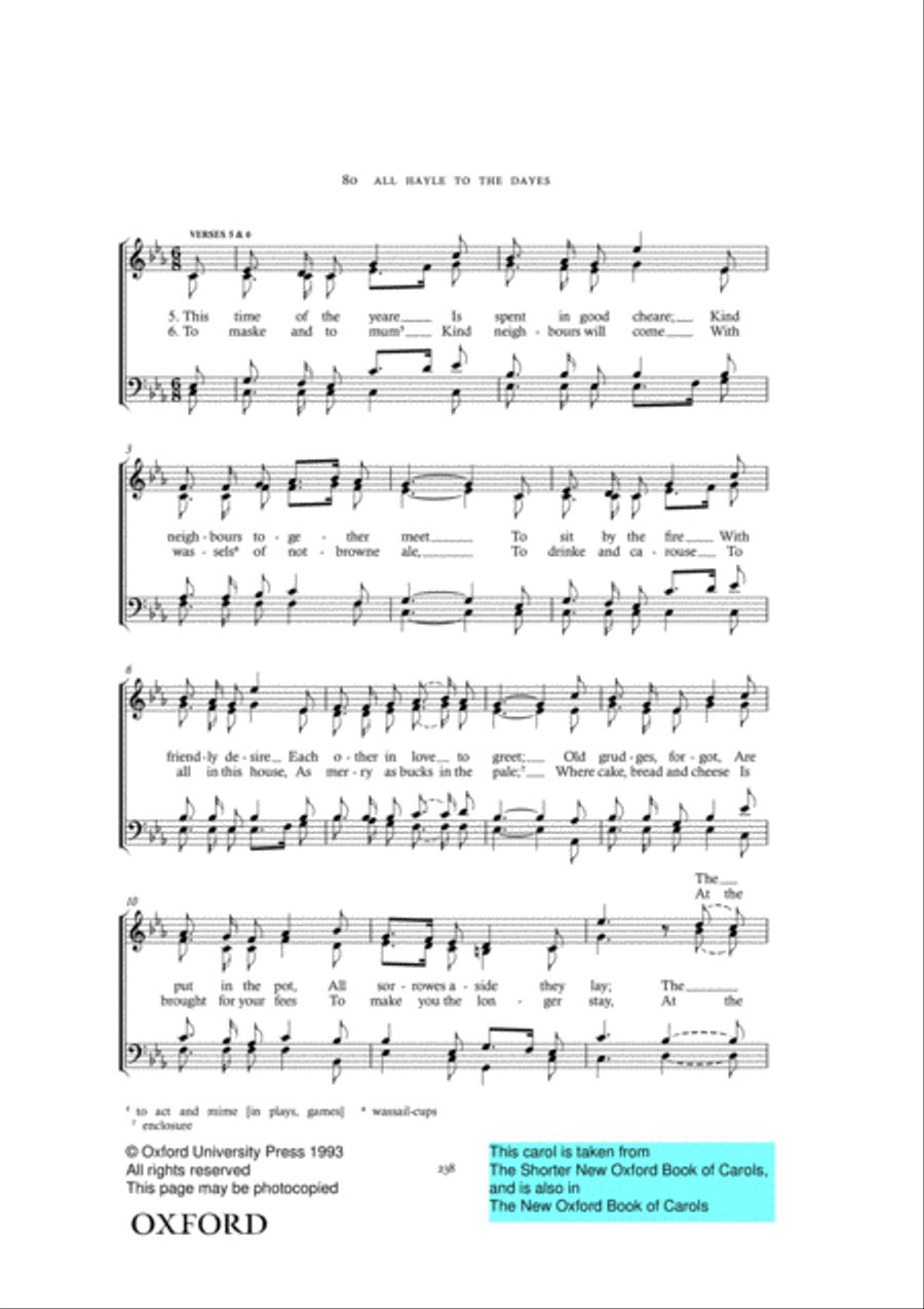 The Shorter New Oxford Book of Carols 4-Part scores gallery preview page 14