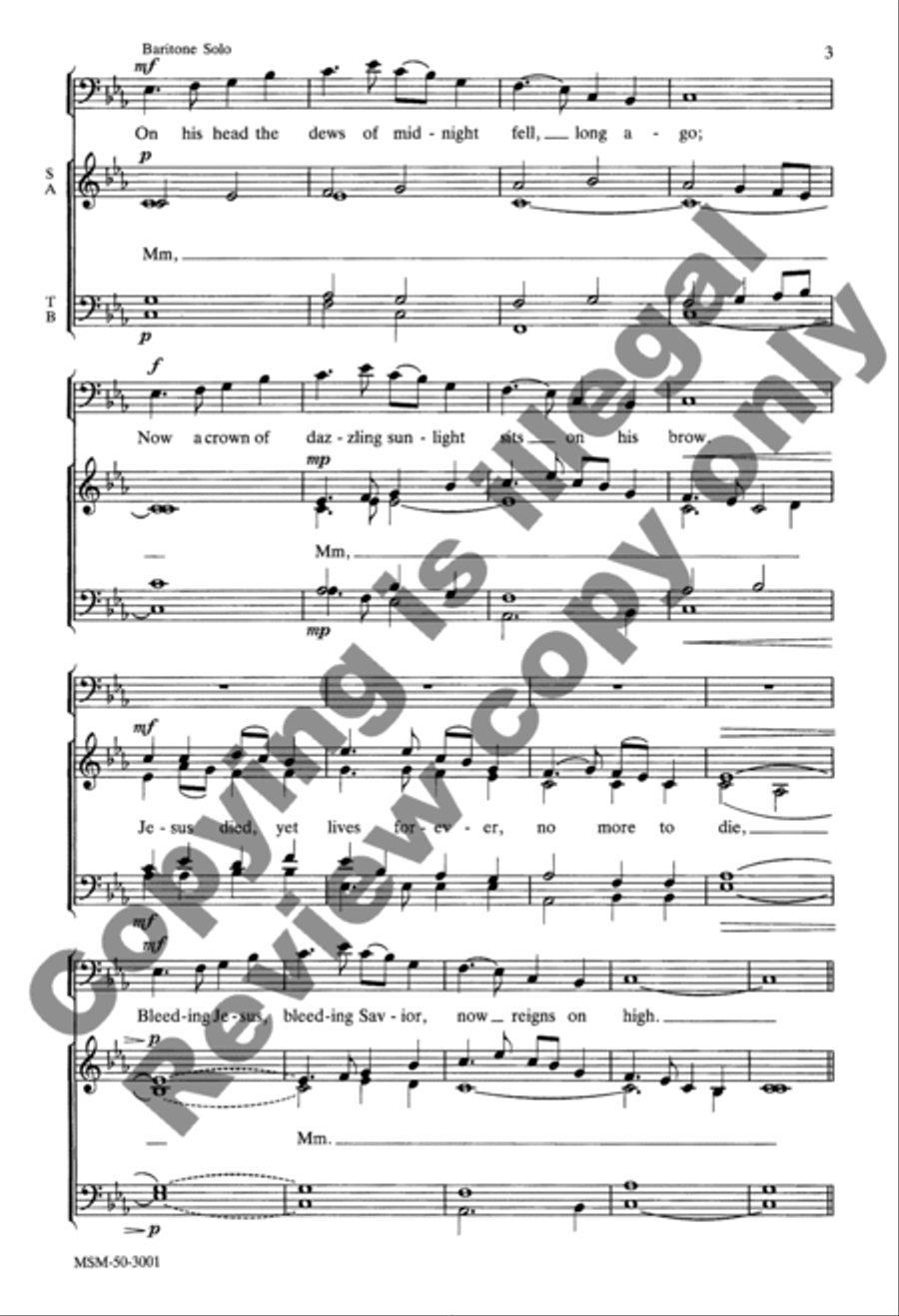 Jesus Died on Calvary's Mountain 4-Part scores gallery preview page 6