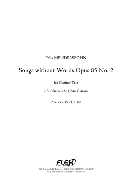 Songs without Words Opus 85 No. 2 image number null