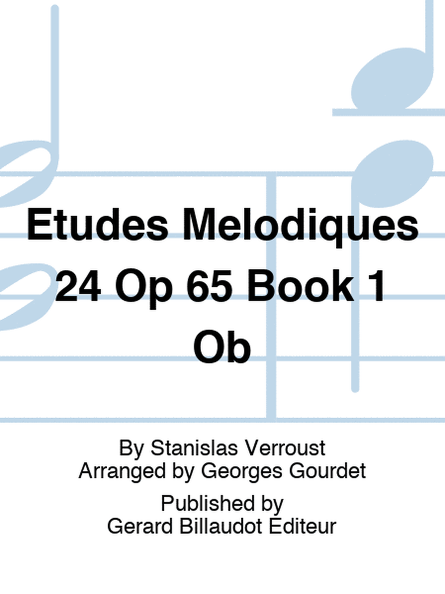 Etudes Melodiques 24 Op 65 Book 1 Ob