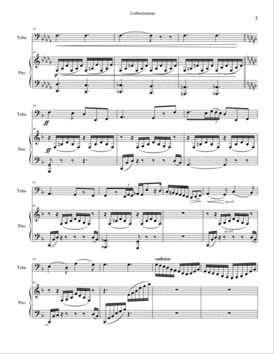 Liebestraume Piano scores gallery preview page 5