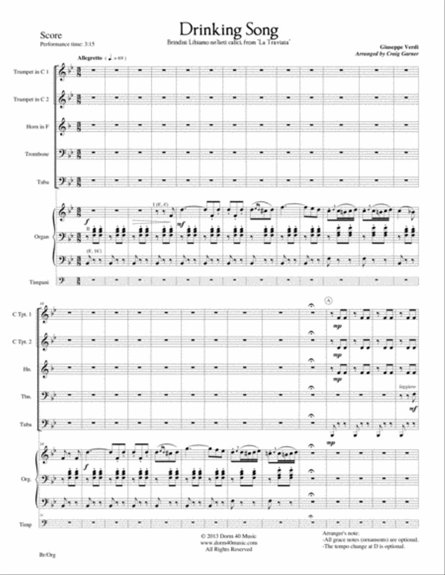 Drinking Song (Brindisi) from 