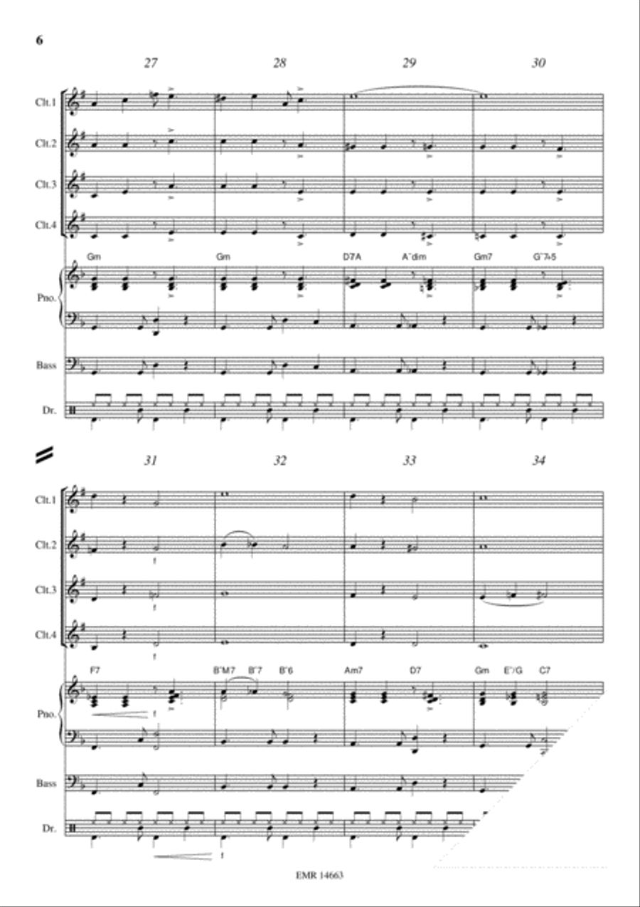 Latino Clarinet scores gallery preview page 6