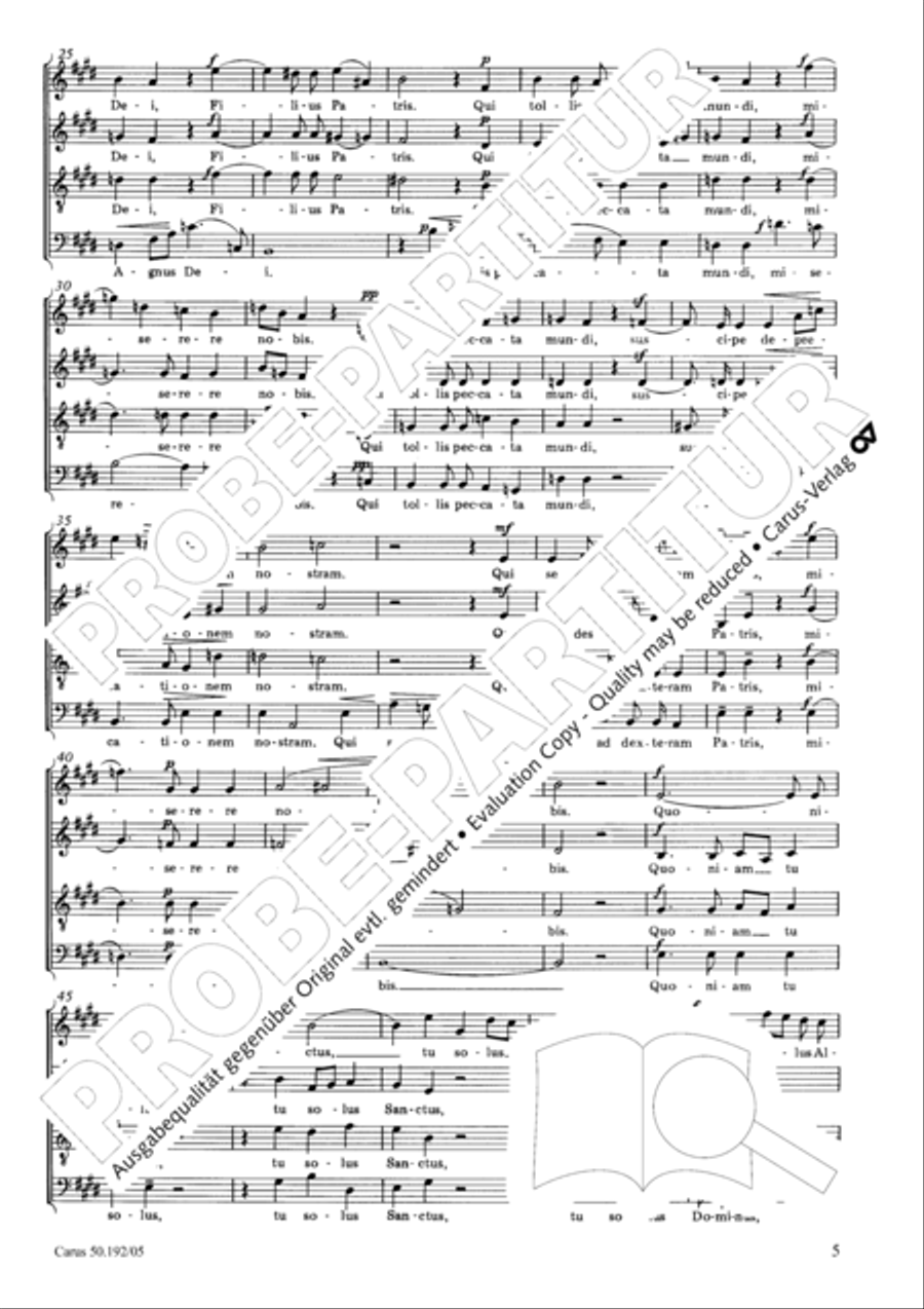 Mass in E major (Missa in E) 4-Part scores gallery preview page 6