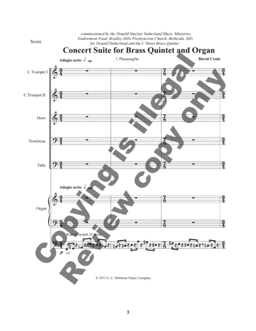Concert Suite for Brass Quintet and Organ