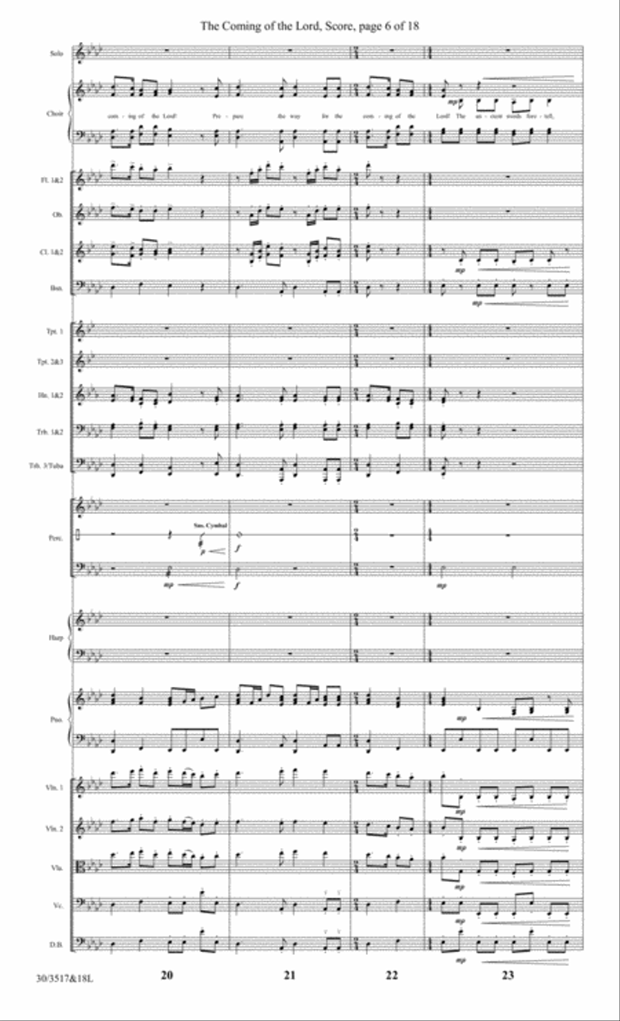 The Coming of the Lord - Orchestral Score and CD with Printable Parts Choir scores gallery preview page 8