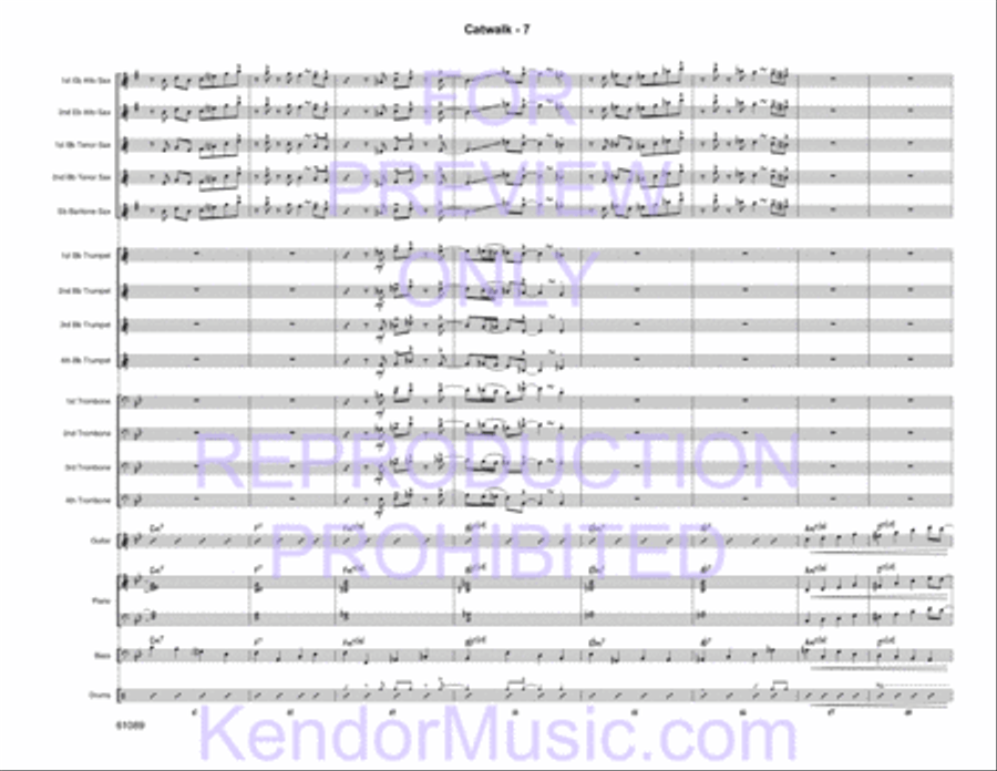 Catwalk (Score) Jazz Ensemble scores gallery preview page 9