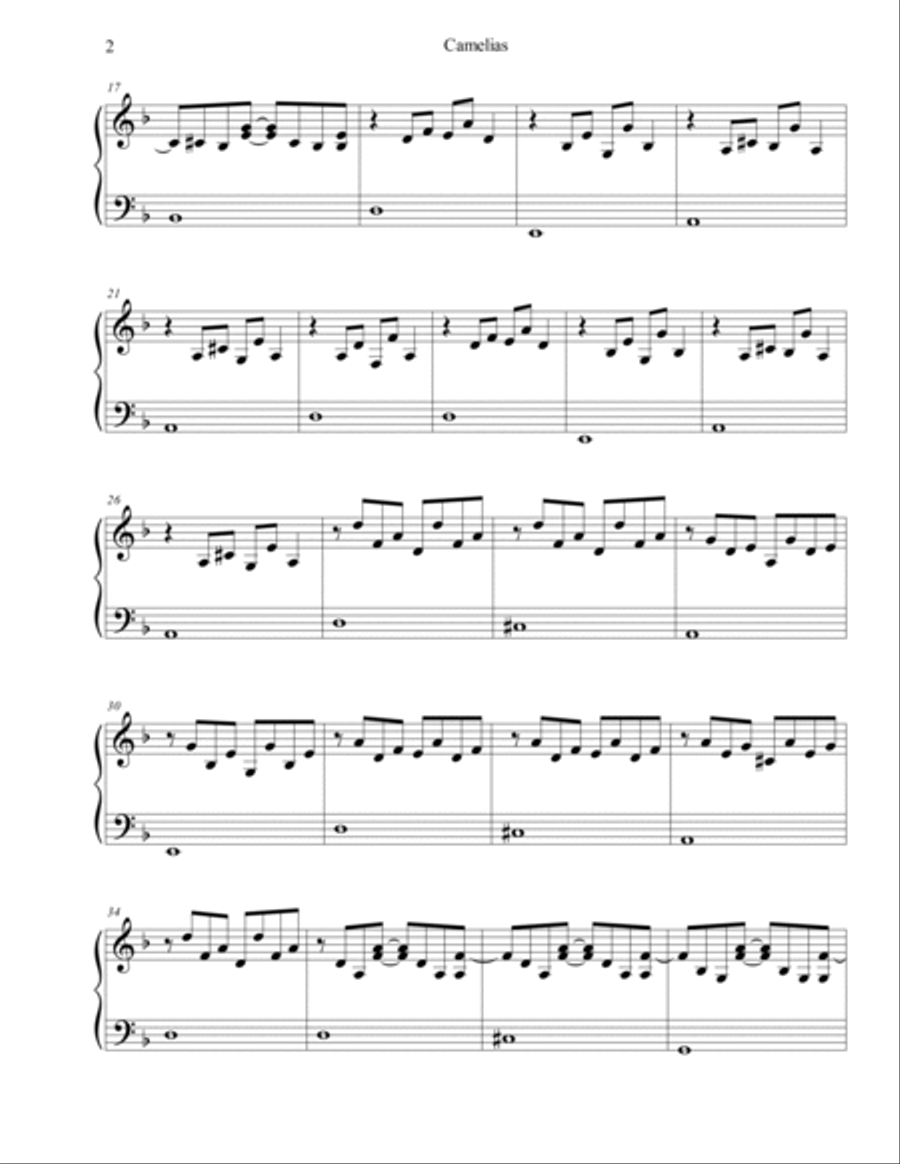 CAMELIAS CAMELIAS Piano Solo scores gallery preview page 2