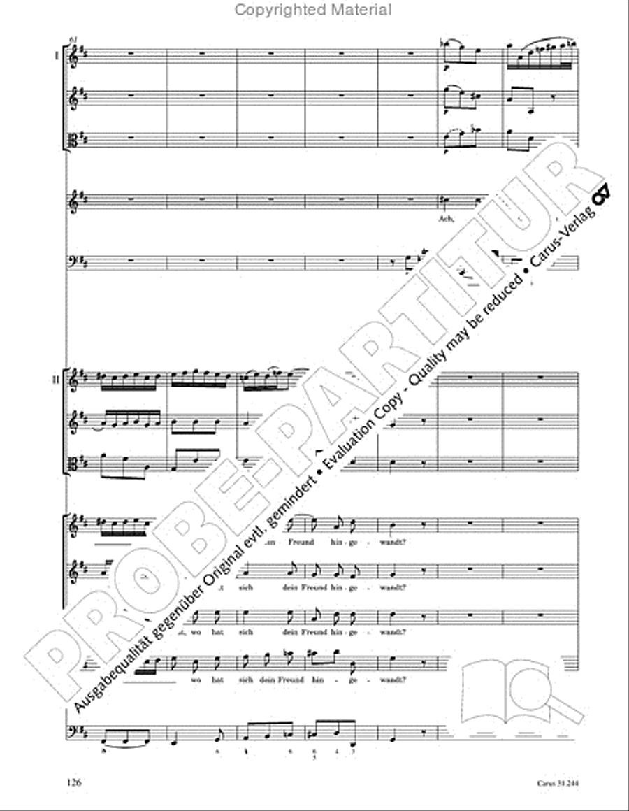 St. Matthew Passion (Matthaus-Passion) 4-Part scores gallery preview page 128
