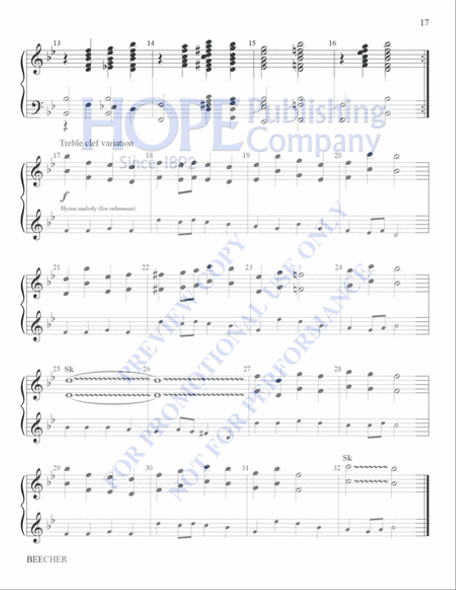 Hymns and Handbells: Easy Handbell Accomp For Cong. Sing 3-Octaves scores gallery preview page 20