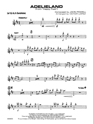 Adelieland (from Happy Feet): E-flat Alto Saxophone