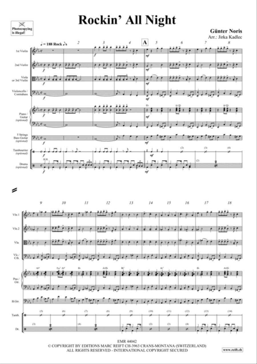 Rockin' All Night Rockin' All Night Cello scores gallery preview page 2