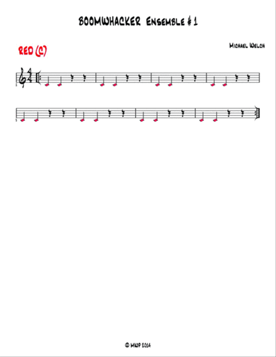 Boomwhacker Ensemble Easy Piano scores gallery preview page 3