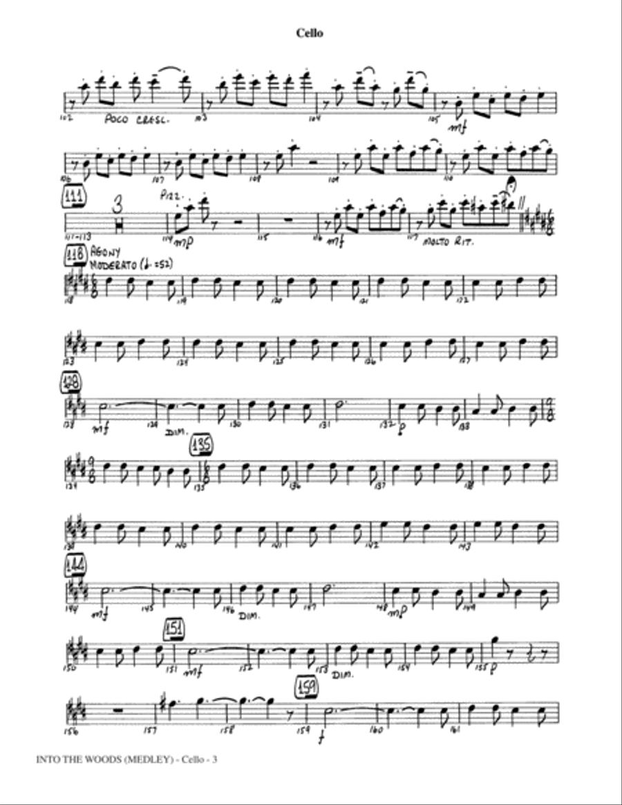 Into The Woods (Medley) - Cello Choir scores gallery preview page 3