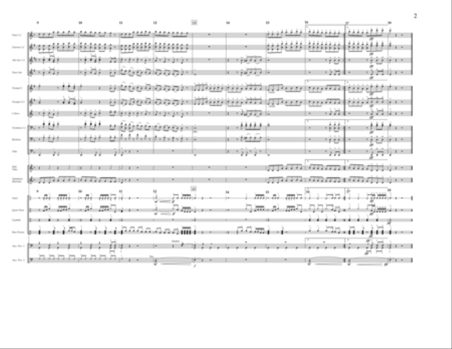 Rap Hits (Low, Yeah!, Industry Baby) - Full Score Marching Band scores gallery preview page 2