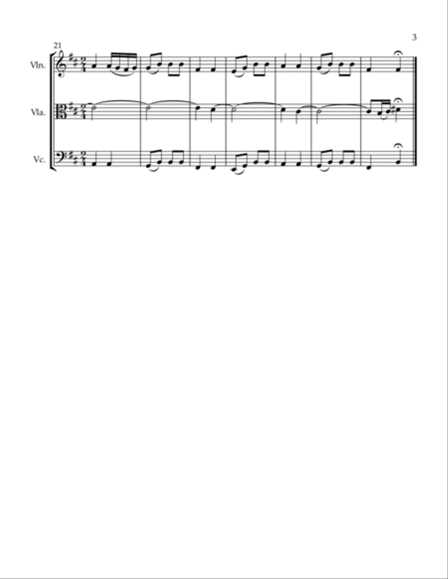 4 Romanian Carols Series 1 #1, 4, 5, 7 String Trio scores gallery preview page 3