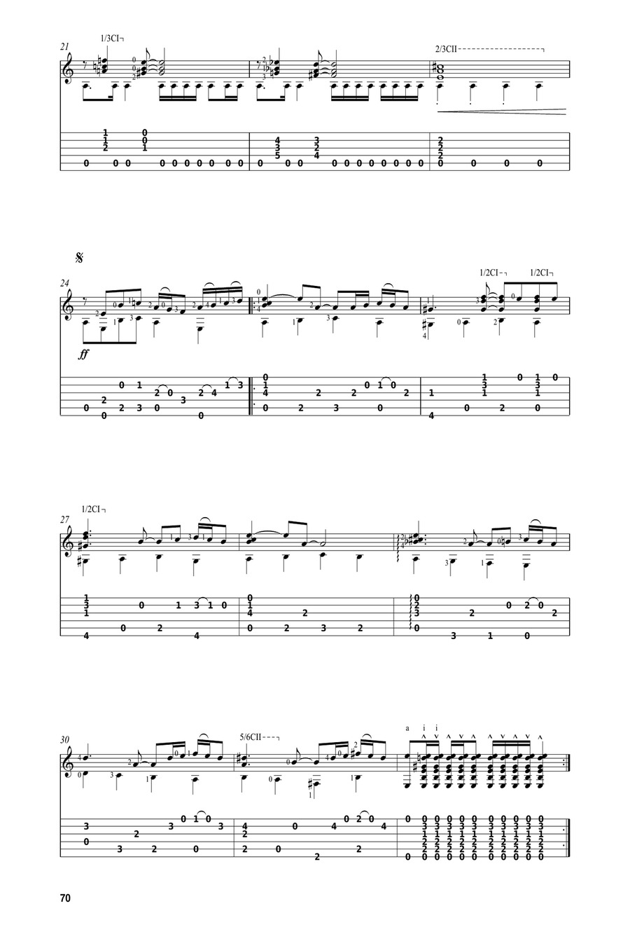 Zita (arr. Celil Refik Kaya) Acoustic Guitar scores gallery preview page 3