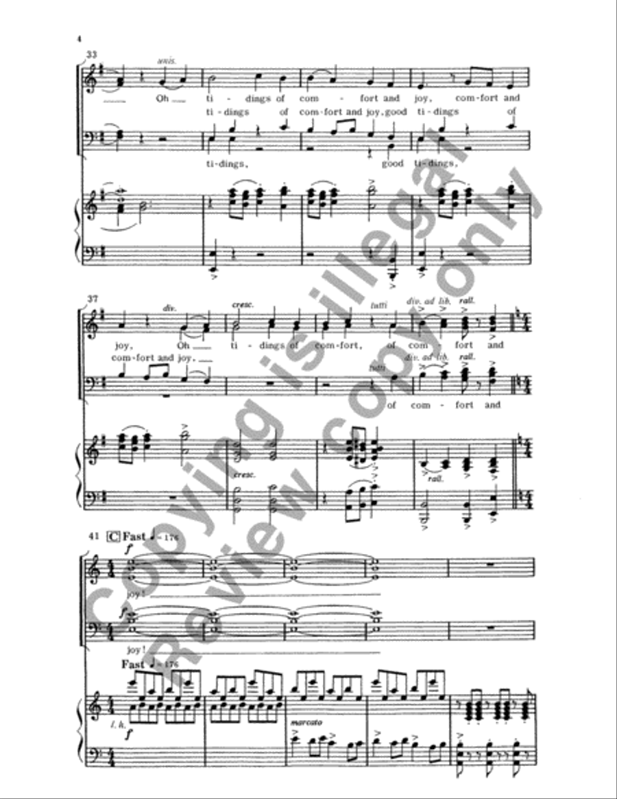 Christmas Trilogy: 3. God Rest Ye Merry, Gentlemen 4-Part scores gallery preview page 5