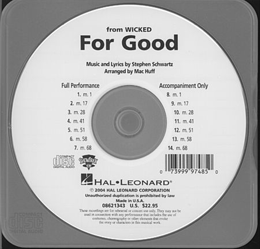 For Good For Good Choir scores gallery preview page 1